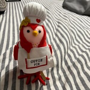 Red and White Chef Bird Plush